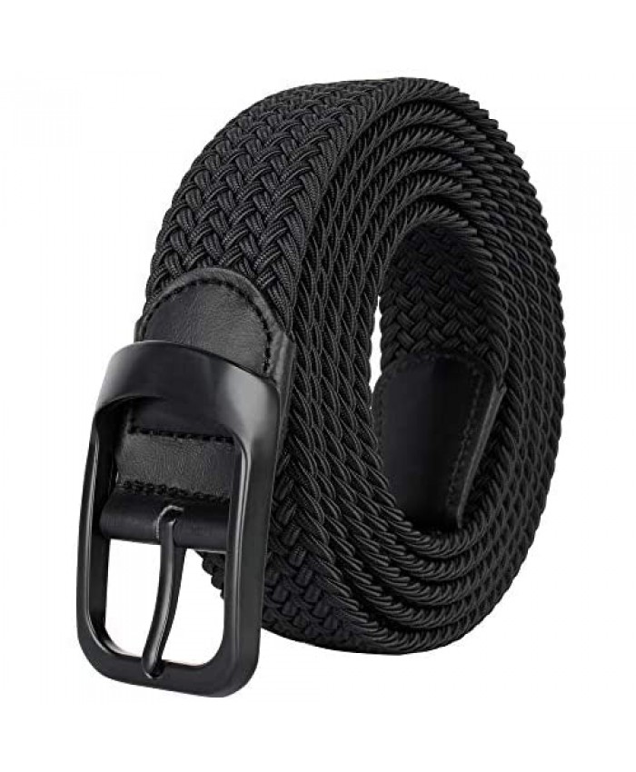 Drizzte Plus Size 43'' to 75'' Mens Elastic Stretch Belts Big and Tall Belt
