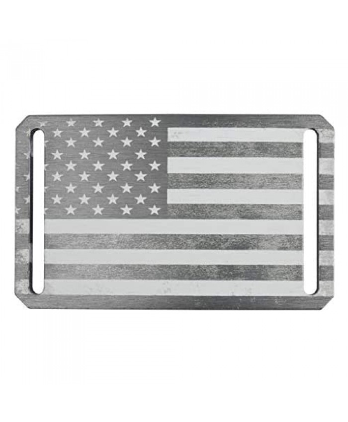Gunmetal Grey American Flag Belt Buckle