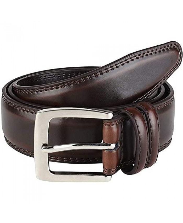 Men's Genuine Leather Belt 'ALL LEATHER' Classic Dress Casual Double Stitch 35mm
