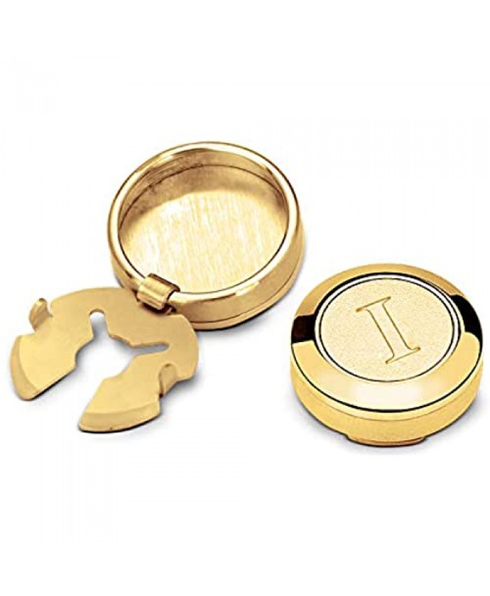 BUTTONCUFF A-Z letters Gold Button Covers - Stylish Accessory for Any Shirt Jacket or Collar (18mm)