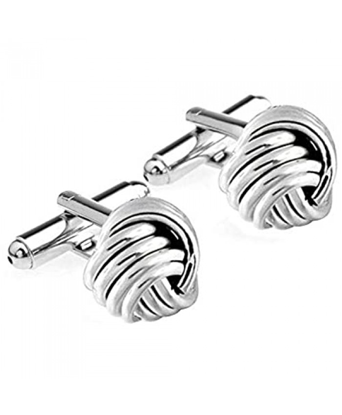 LeCalla Men's Sterling Silver Cufflinks for Dad Father Grand-Father