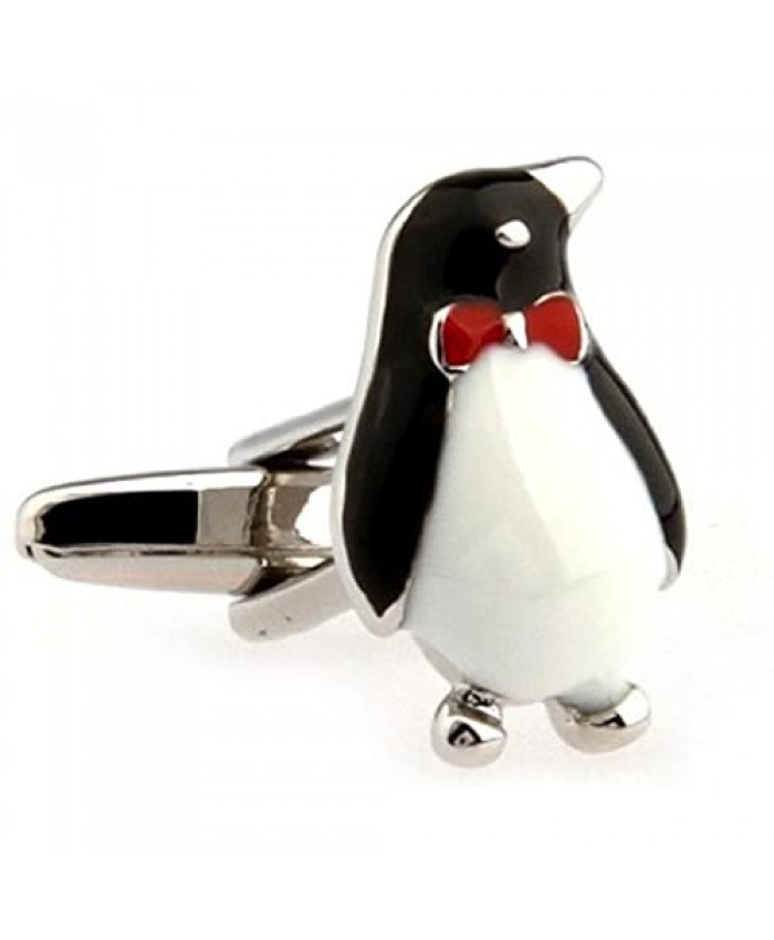 MRCUFF Penguin Formal Pair Cufflinks in a Presentation Gift Box & Polishing Cloth