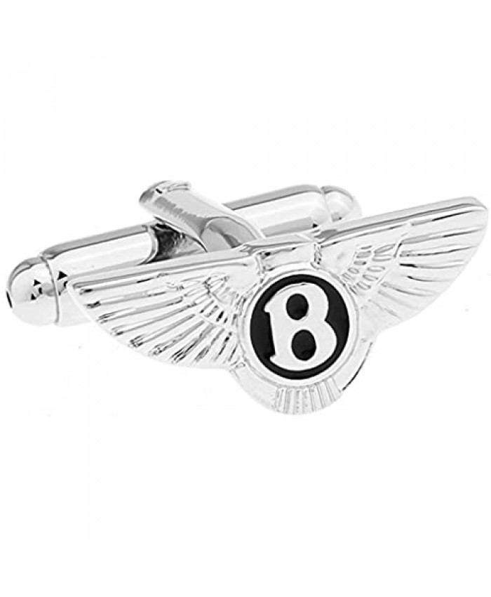 Personalized Stainless Steel Bentley Car Logo Cufflinks Set with Nice Gift Bag