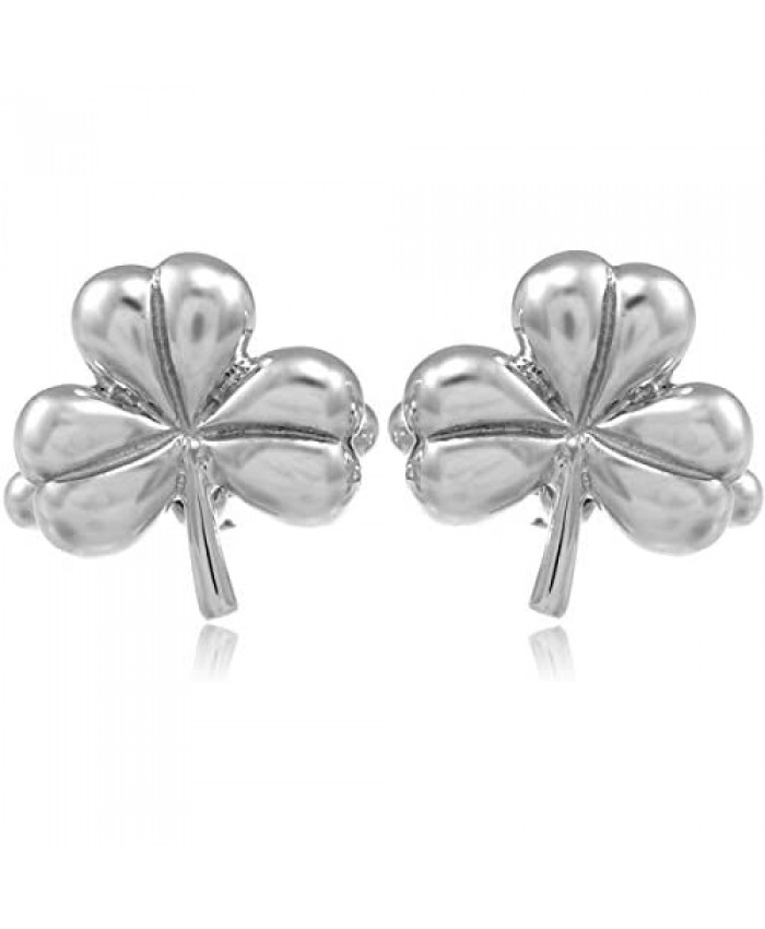 Sterling Silver Shamrock Irish Cufflinks with Presentation Gift Box. Great gift for a man on a birthday or Christmas