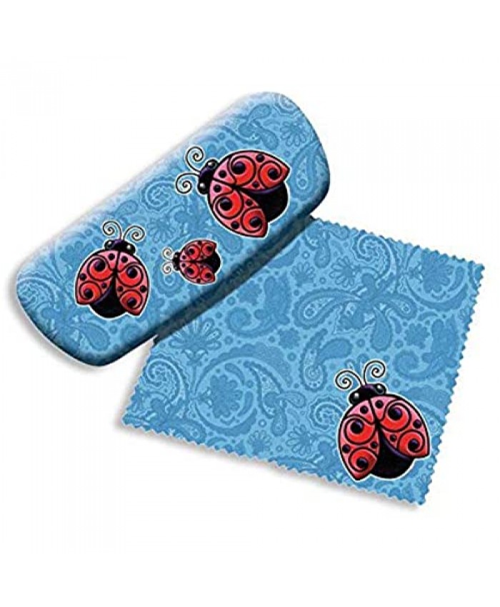 Spoontiques 13652 Ladybugs Hard Eyeglass Case with Matching Cleaning Cloth