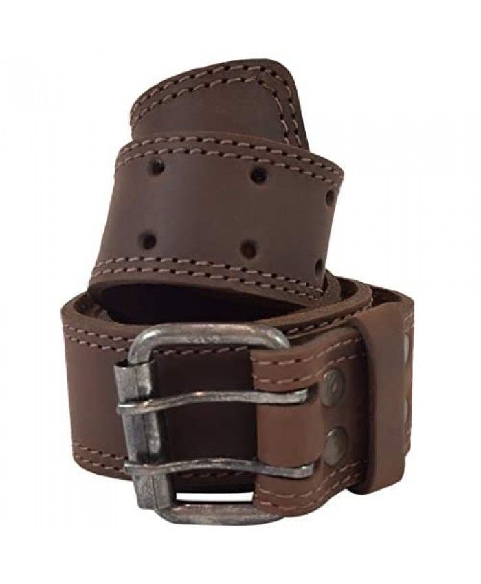 Hide & Drink Strong Leather Belt/Rustic 2 Pin Buckle :: Bourbon Brown