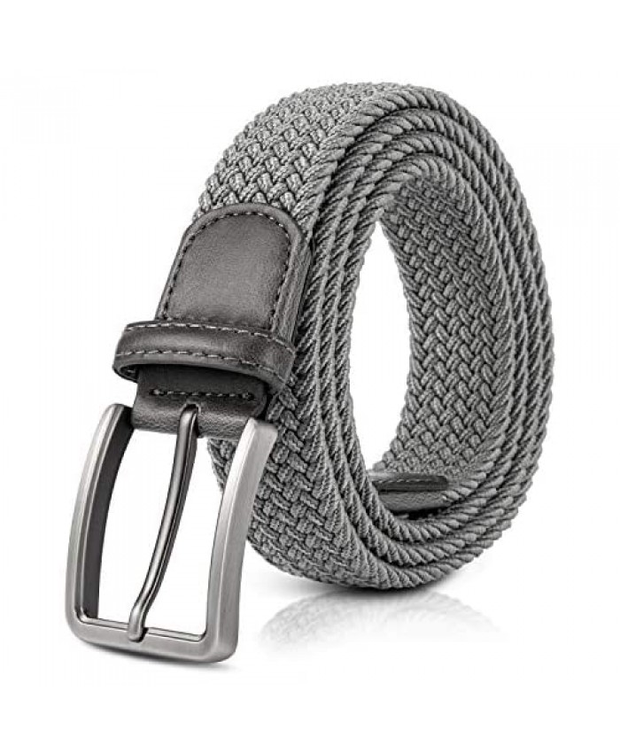 Jiguoor Braided Stretch Belt Golf Elastic Fabric Woven Belts Casual Men and Women