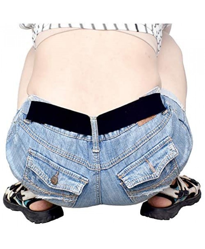 YYST Pants Hip Hugger Back Belt Eliminates Back Gaps Invisible Belt 2/PK