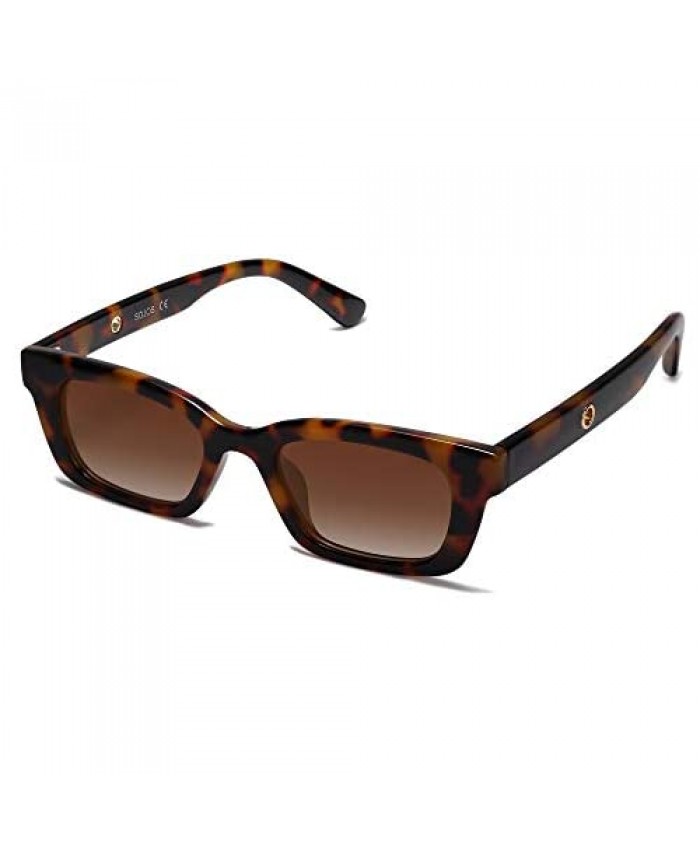 SOJOS Polarized Rectangular Retro Chunky Sunglasses for Men and Women UNITY SJ2134