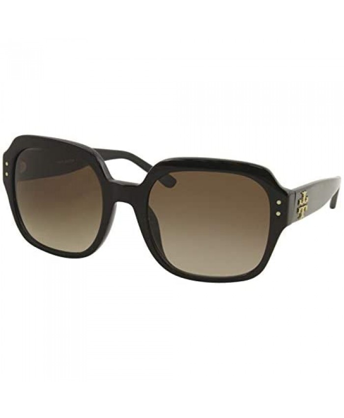 Tory Burch TY7143U Square Sunglasses 56 mm Black/Dark Brown Gradient One Size