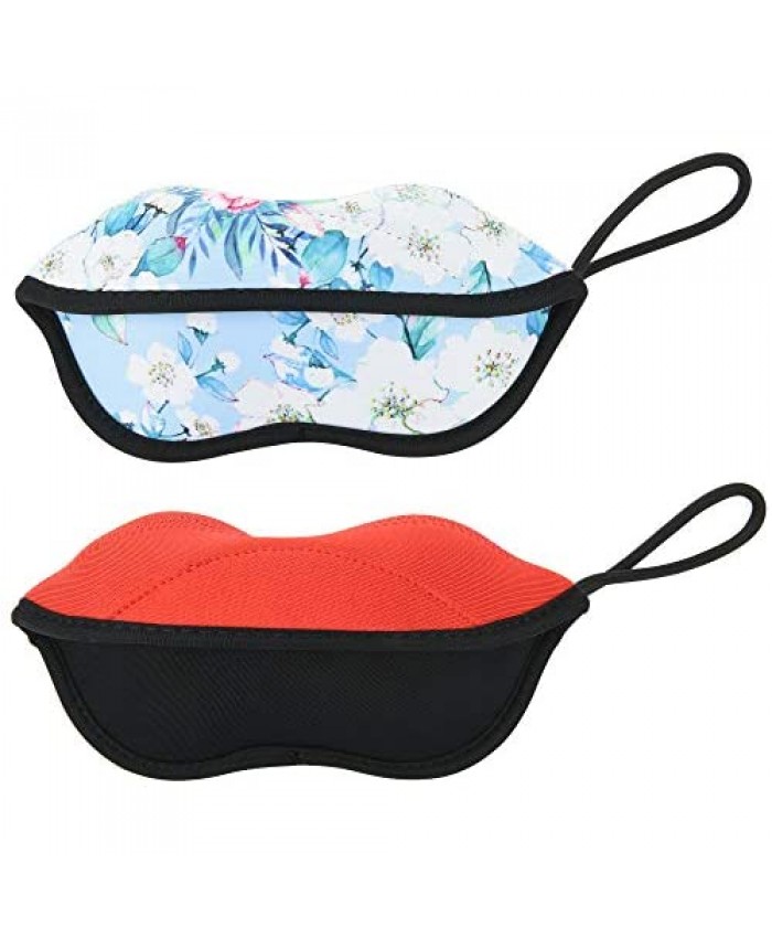 Beautyflier Portable Sunglasses Soft Case for Girls Women Ultra Light Neoprene Eyeglass Soft Case with Handle