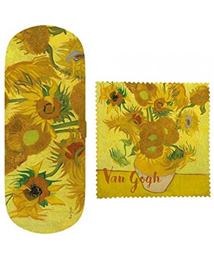 Van Gogh Glasses Case Microfiber Fabric Sunflowers Model
