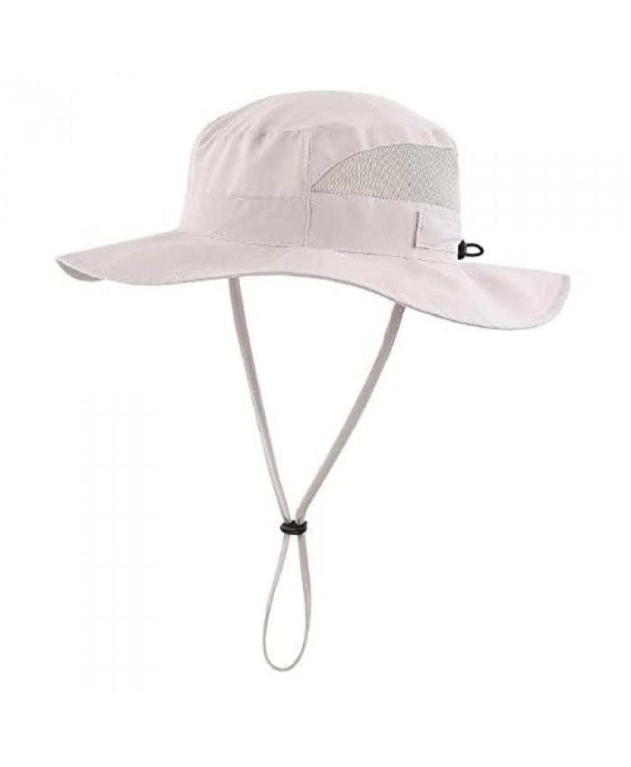 Connectyle Womens Summer Mesh Boonie Sun Hat Wide Brim UV Protection Fishing Hat