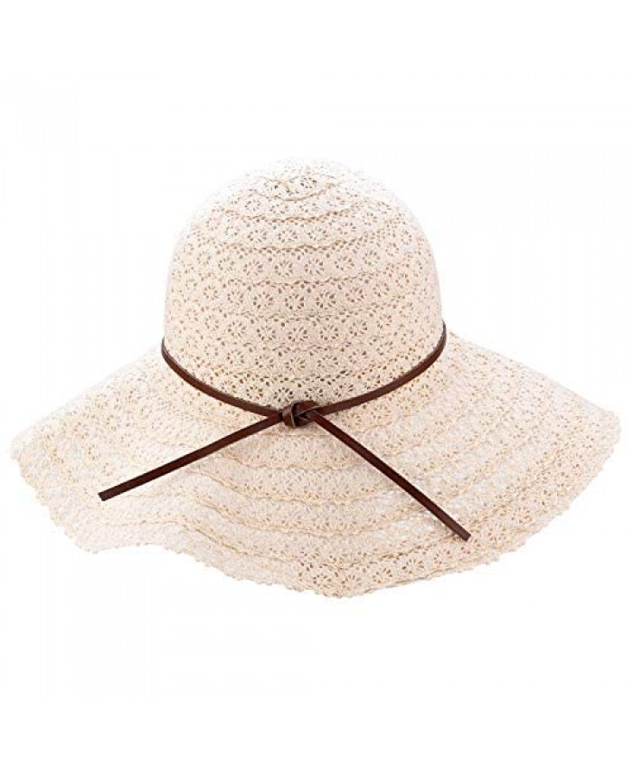 Sowift Summer Beach Sun Hats for Women UPF Floppy Sun Hat Travel Packable Wide Brim UV Hat