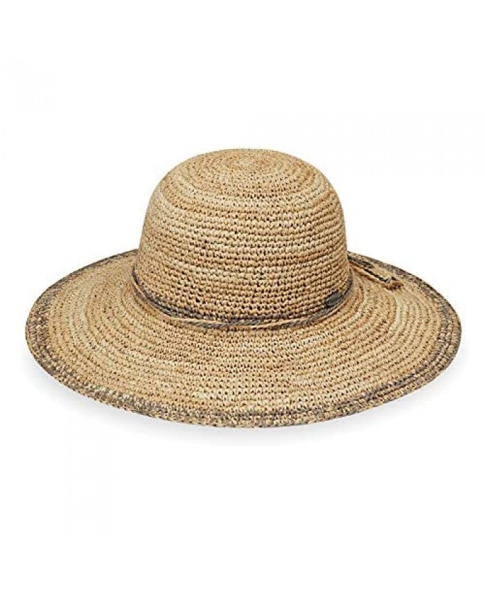 Wallaroo Hat Company Women’s Camille Sun Hat – Adjustable Broad Brim Elegant Style Designed in Australia