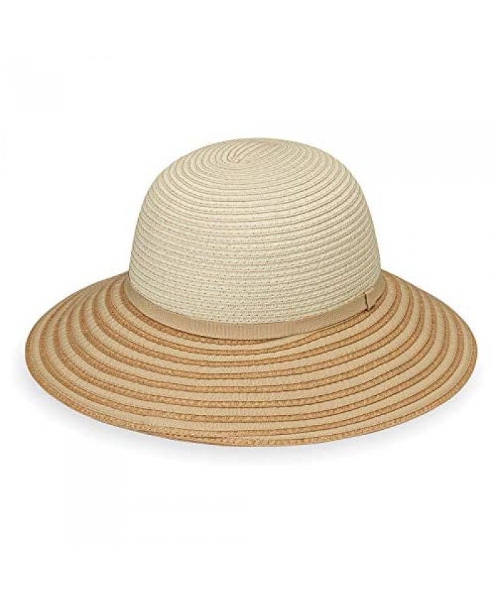 Wallaroo Hat Company Women’s Riviera Sun Hat - UPF 50+ Modern Style UPF 50+ Broad Brim Two-Toned Designed in Australia.