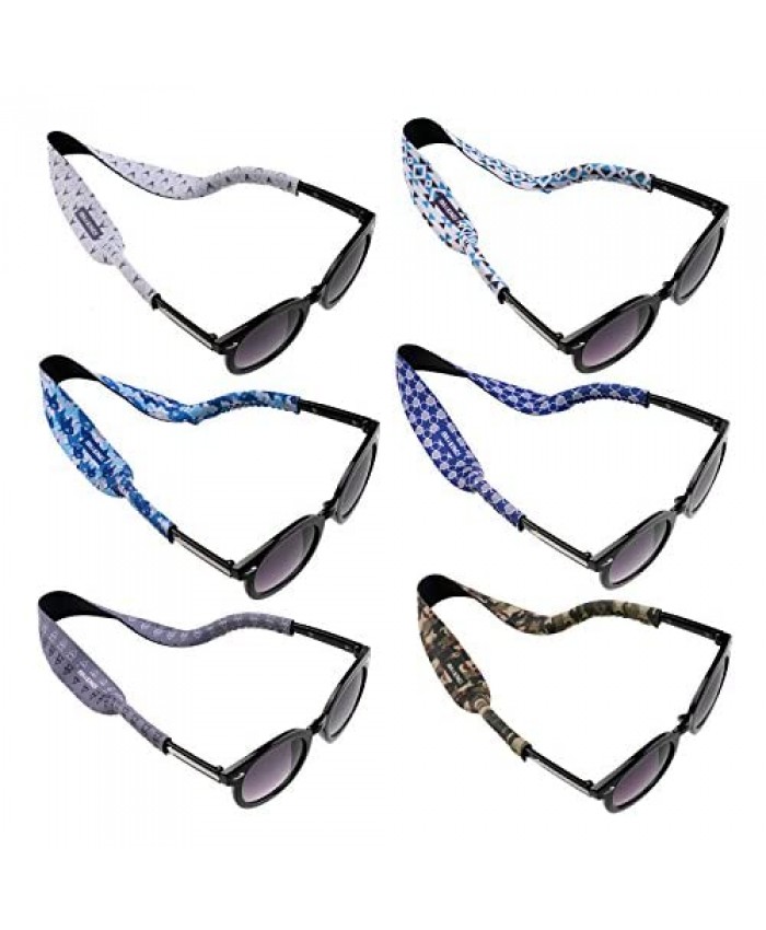 Ava & Kings 6pc Kids Neoprene Glasses Holder Neck Strap AntiSlip Sports Retainer