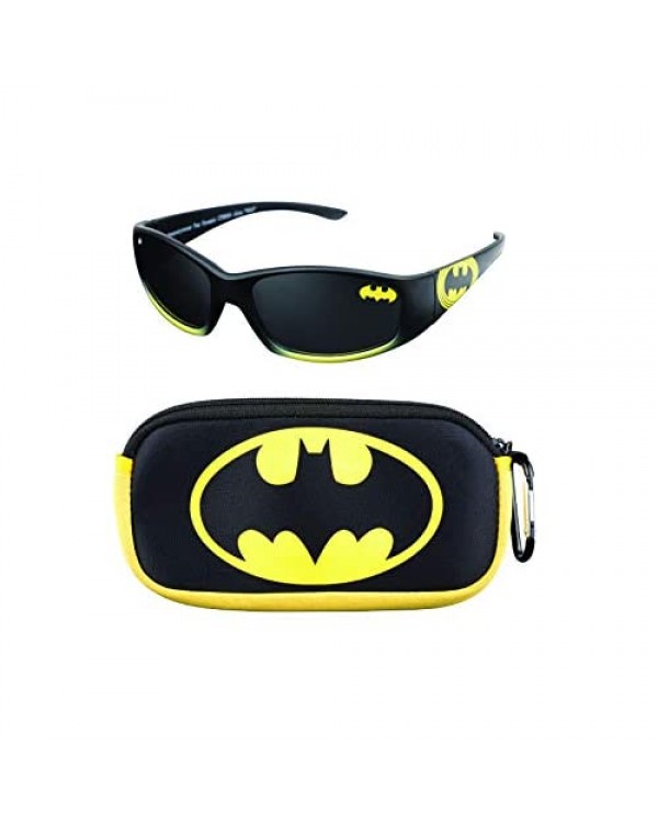 Batman Kids Sunglasses with Matching Glasses Carrying Case and UV Protection