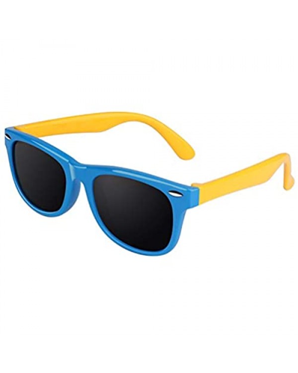 CGID Soft Rubber Kids Polarized Sunglasses for Children Age 3-10 K02
