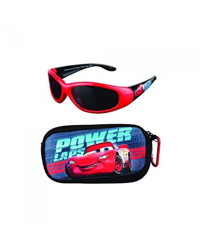 Disney Cars Kids Sunglasses with Matching Glasses Carrying Case and UV Protection