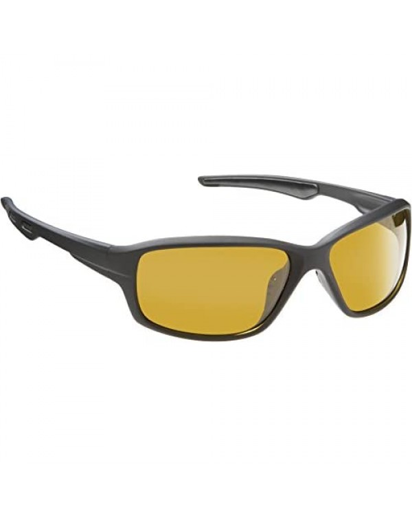 Fisherman Eyewear Avocet Sunglasses Matte Black Frame Polarsensor (Photochromic) Amber Lens Medium/Large