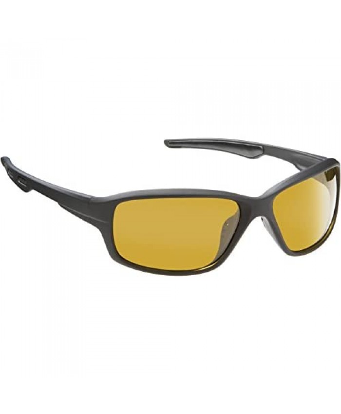 Fisherman Eyewear Avocet Sunglasses Matte Black Frame Polarsensor (Photochromic) Amber Lens Medium/Large