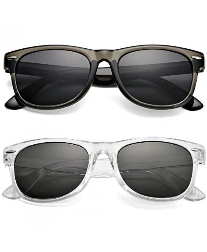 Kids' TPEE Rubber Flexible Polarized Sunglasses for Boys Girls Age 2-9 Unbreakable Frame and 100% UV Blocking Lens