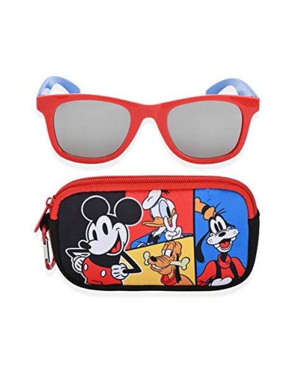 Mickey Mouse Kids Sunglasses with Kids Glasses Case Protective Toddler Sunglasses