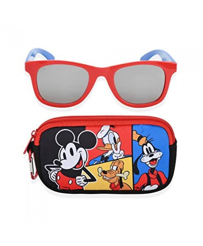Mickey Mouse Kids Sunglasses with Kids Glasses Case Protective Toddler Sunglasses