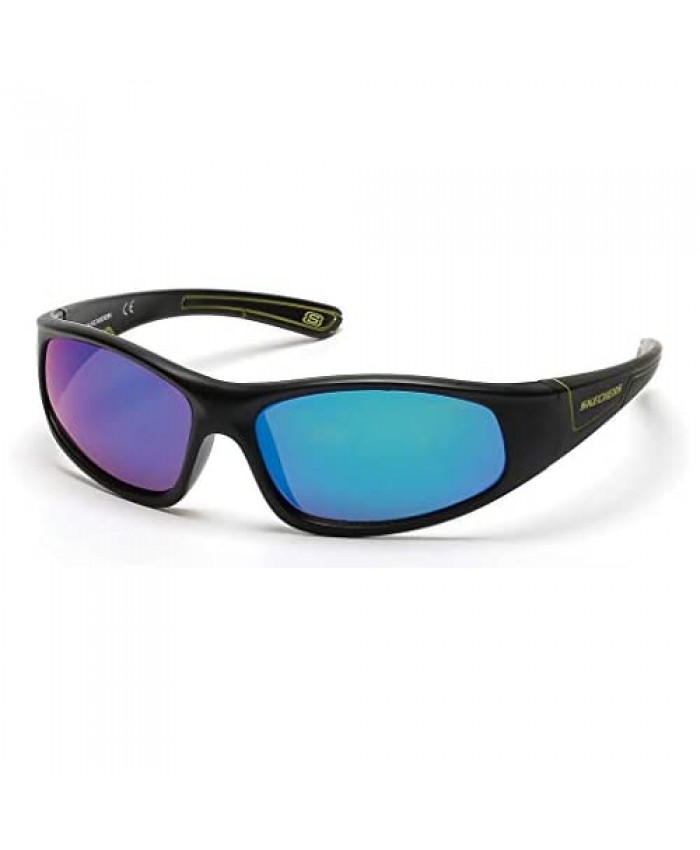 Skechers Boys' Se9003 Square Sunglasses Black 53 mm