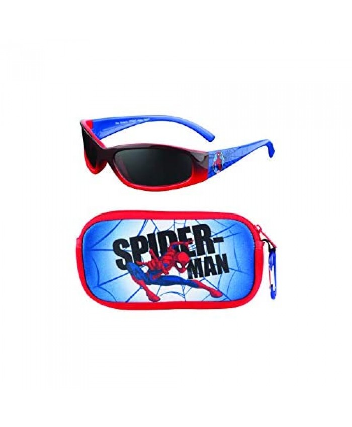 Spiderman Kids Sunglasses with Kids Glasses Case Protective Toddler Sunglasses