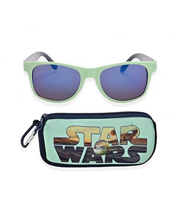 Star Wars Mandalorian Baby Yoda Kids Sunglasses with Kids Glasses Case Protective Toddler Sunglasses