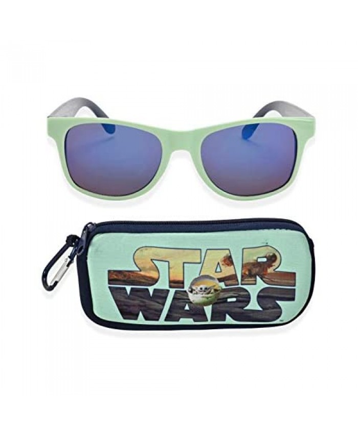 Star Wars Mandalorian Baby Yoda Kids Sunglasses with Kids Glasses Case Protective Toddler Sunglasses