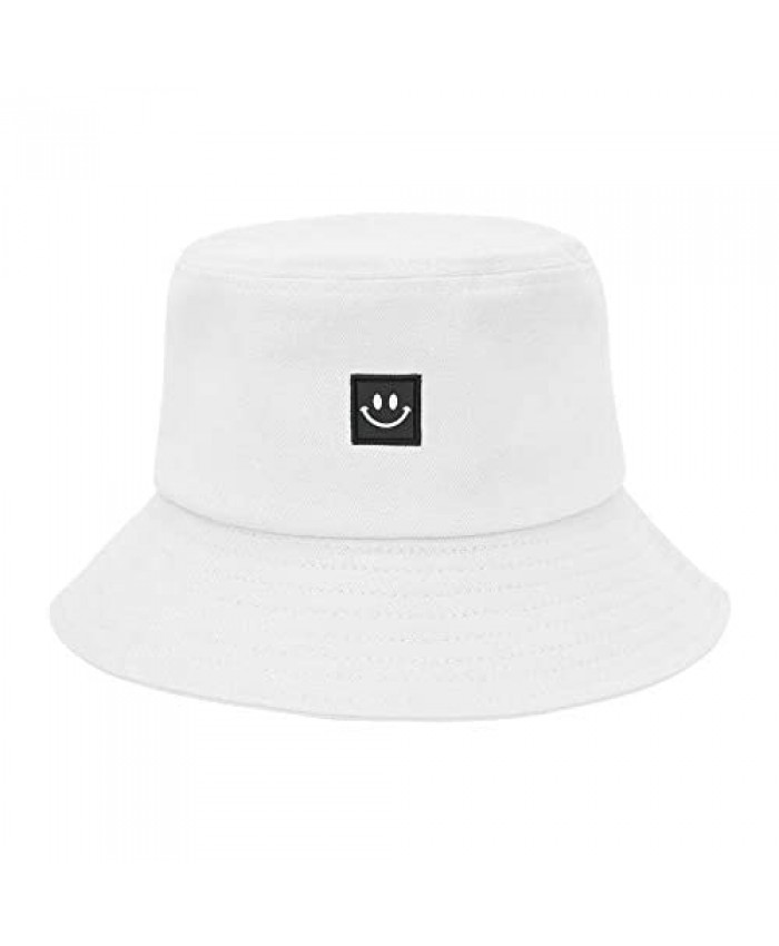 Black Buckets Hat for Women Summer Travel White Beach Sun Hats Teen Girls Packable