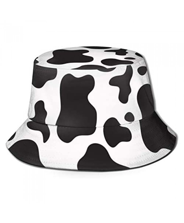 Gilmore Girls Cow Print Flat Top Breathable Bucket Hats Wear Sun Protection Fisherman Caps