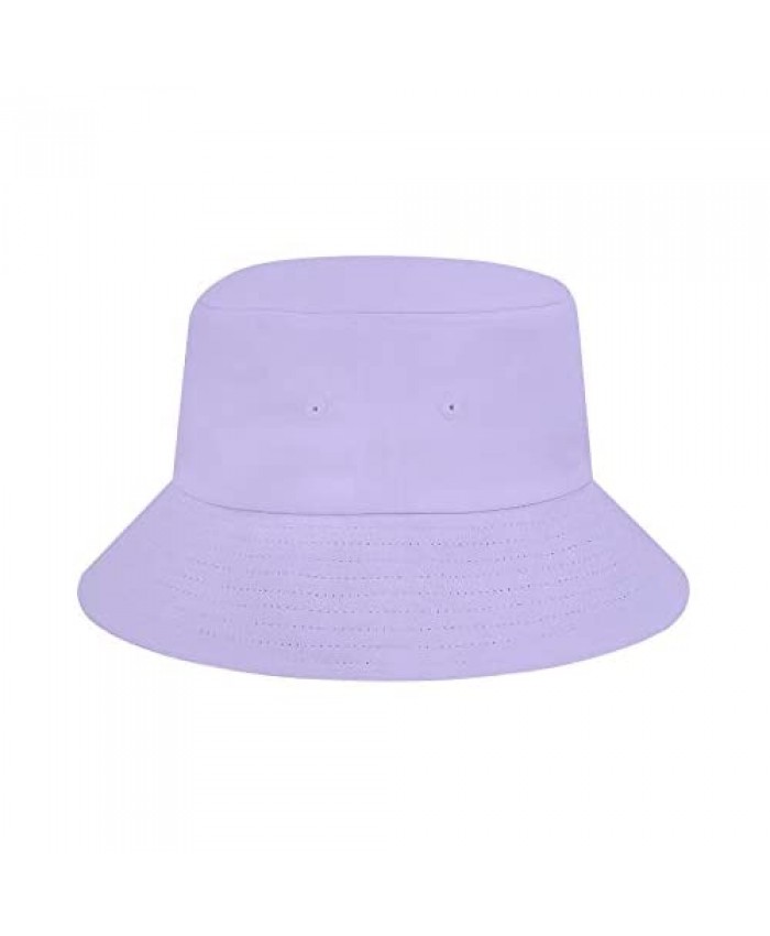 Mesllings Pure Color Unisex Print Bucket Hat Fashion Travel Sun Cap Fishman Hat