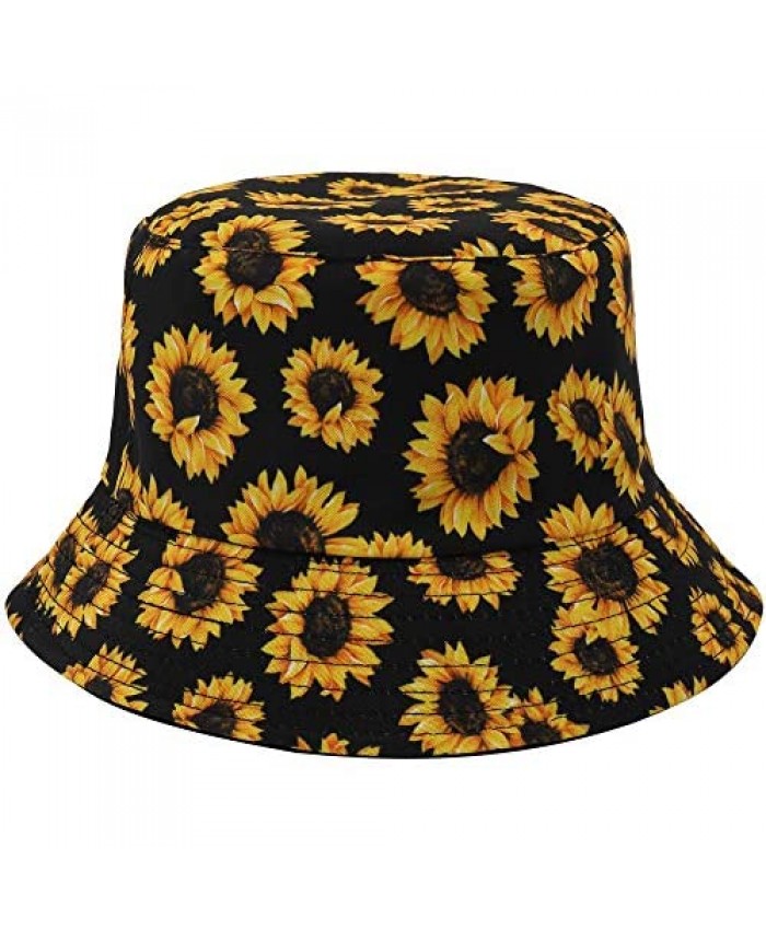 Mimfutu Reversible Womens Bucket Hat Summer Fashion Fisherman Beach Sun Hats