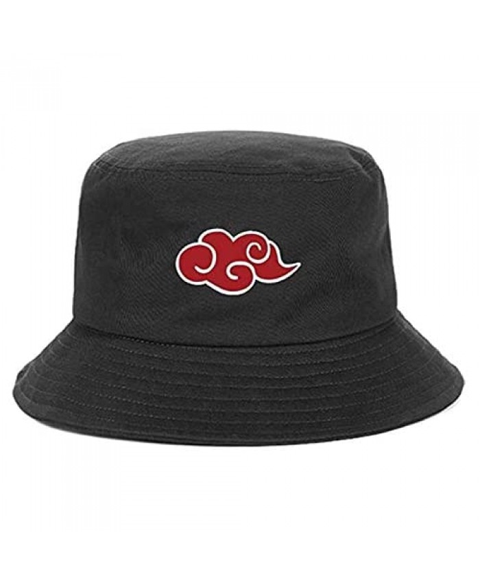 Red Cloud Logo Printed Summer Hat Women Men Bucket Cap The Design Flat Visor Fisherman Hat Naruto Akatsuki Anime Sun Hat