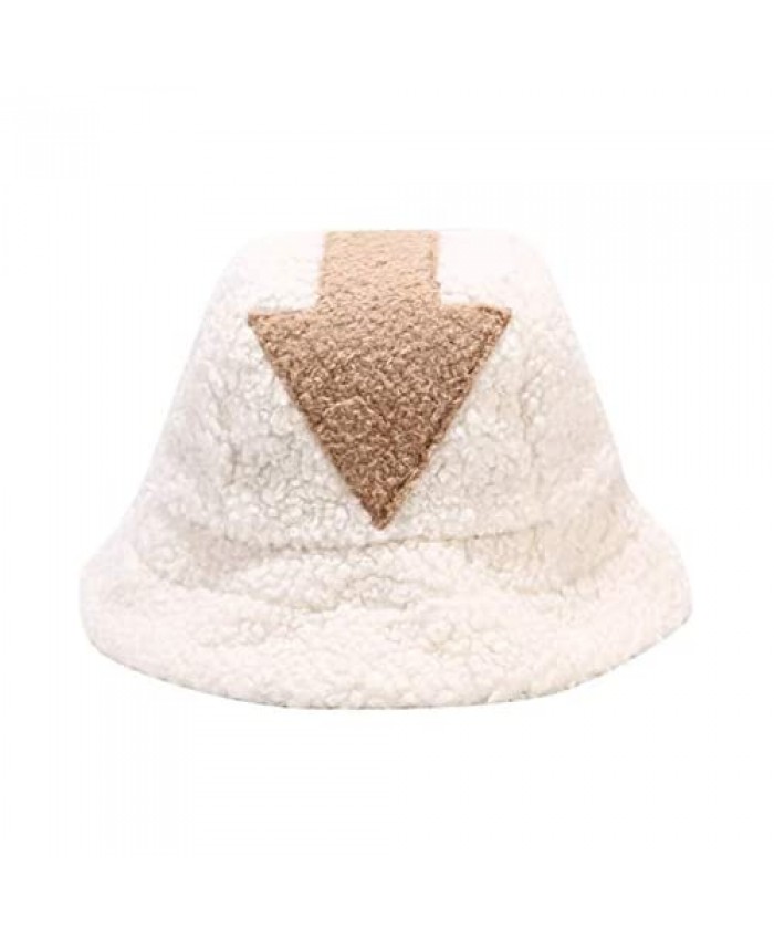 Unisex Avatar Appa Bucket Hat Aang Costume Winter Lamb Wool Hat Cap