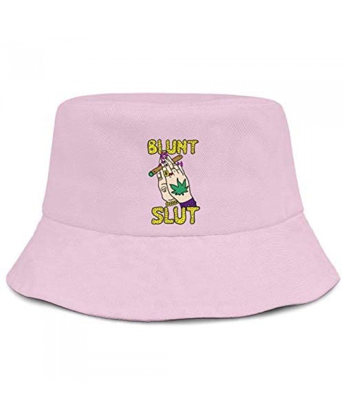 Unisex Womens Simple Bucket Hat Golf UV Sun Protection Cartoon Hand Holding Weed Packable Fishing Hat