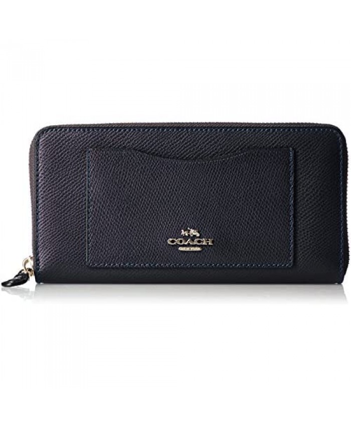 Coach Crossgrain Leather Accordion Zip Wallet in Midnight - F54007 IMMID