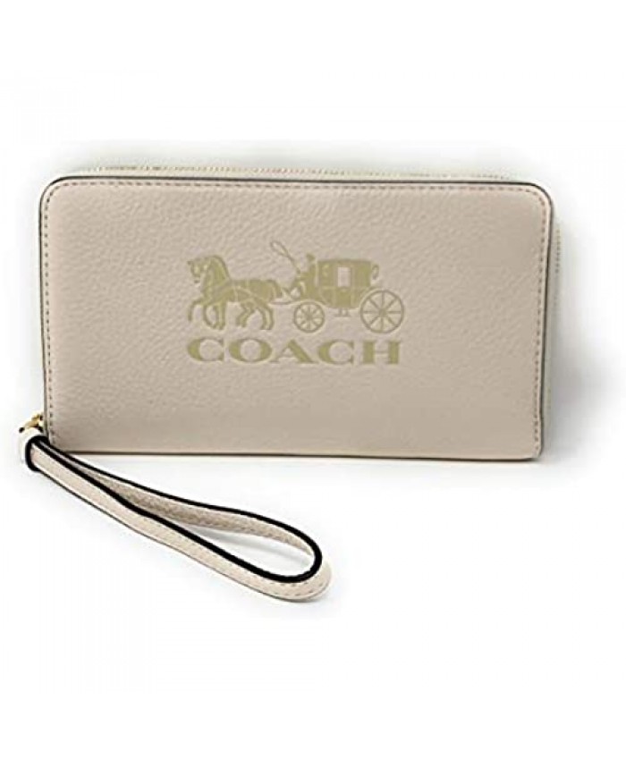 COACH Women's Large Phone Wallet In Pebble Leather F75908 Chalk