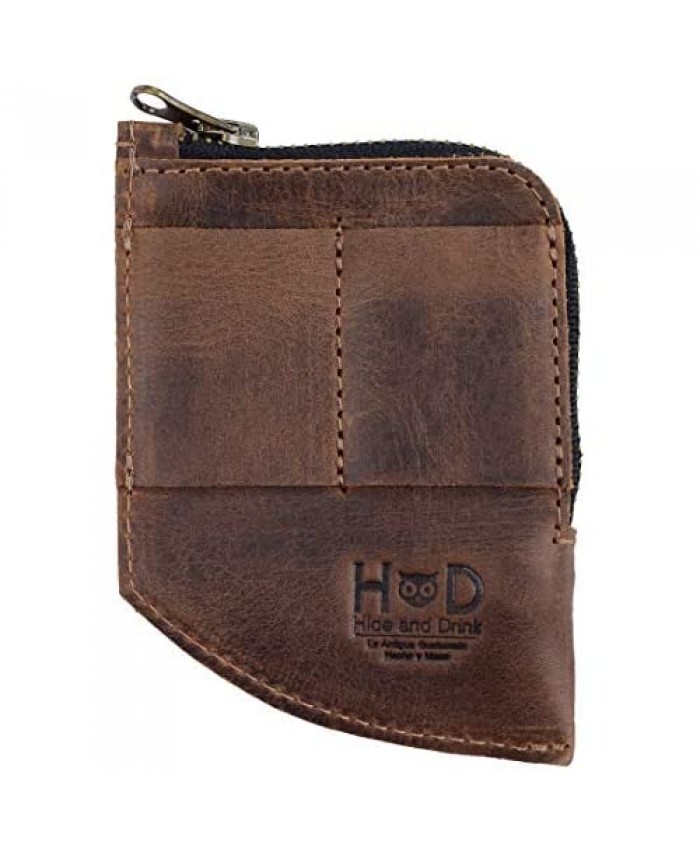 Hide & Drink Leather EDC Pocket Wallet Cash Organizer Card Holder Accessories Handmade Includes 101 Year Warranty :: Bourbon Brown