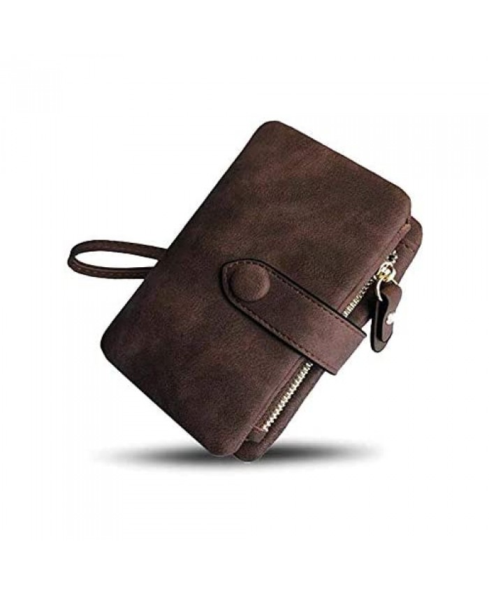 Women Short Wallet Retro Zipper & Hasp Purse Card Holders Square Handbag