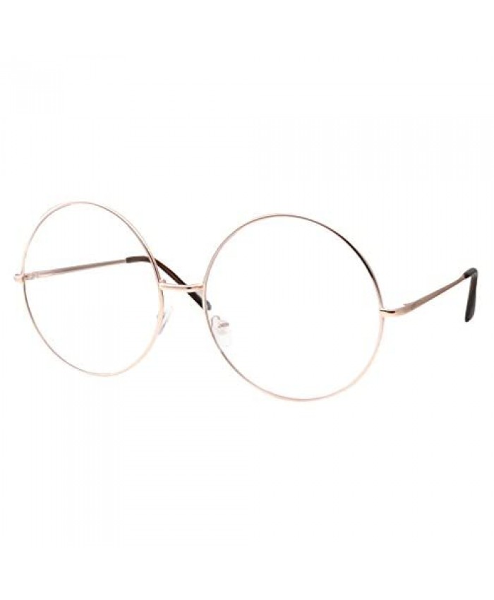 XXL Super Oversized Fashion Glasses Round Circle Frame Clear Lens