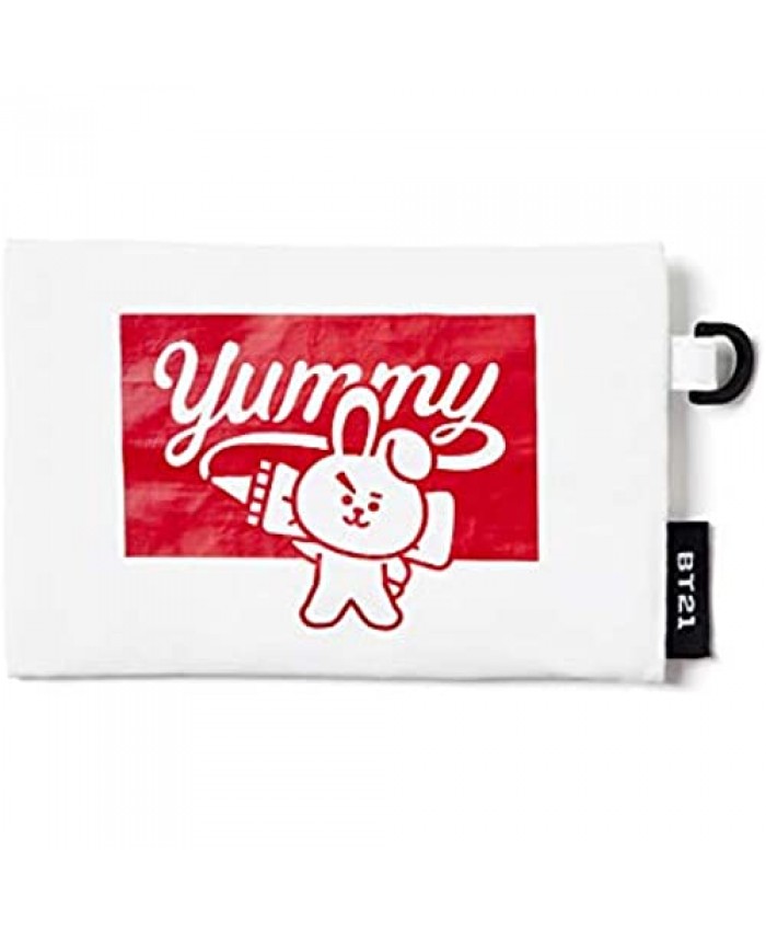 BT21 Bite Collection Character Small Coin Purse ID Credit Card Wallet Toiletry Pouch with Strap