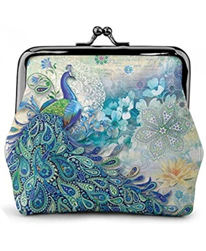 Cute Watercolor Horse Buckle Coin Purses Vintage Pouch Kiss-lock Change Purse Wallets Gifts for Women Travel Makeup