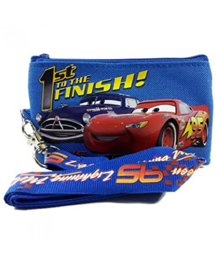 Disney Pixar Cars Lightning McQueen Lanyard with Detachable Coin Pouch - Blue