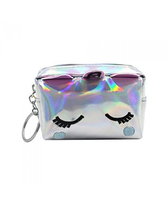 Holographic Unicorn Change Coin Purse Small Wallet for Girls Boys Women