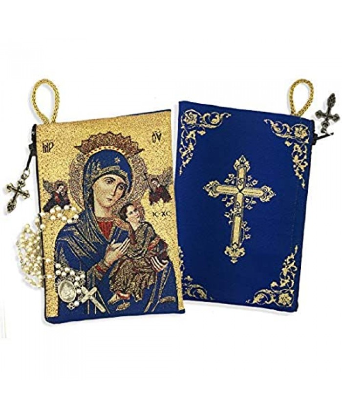 Inspire Nation Our Lady of Perpetual Help Rosary Pouch Religious Icon 5 inches